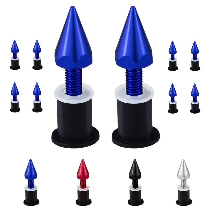 Amavoler 10 PCS M5 Motorcycle Windscreen Bolts Screws Kit,Universal Motorcycle CNC Windshield Windscreen Bolt Screw,Works on OEM or Aftermarket Windshields. (Blue) - Image 1